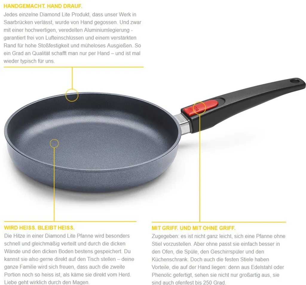 WOLL 'Diamond LITE Induktion, Guss-Hochrandpfanne, AS Ø28cm 7cm Hoch, 3,5l' 12 WOLL 'Diamond LITE Induktion, Guss-Hochrandpfanne, AS Ø28cm 7cm Hoch, 3,5l' – Bild 10