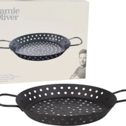 Jamie Oliver Grillpfanne - Antihaft - Mit Griffen - Spülmaschinenfest - Ø 30cm - Kohlenstoffstahl -Günstiges Herd Genuss Geschäft ec43ad08670241dba5e3ad0938477e34