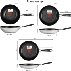 Tefal E76 Jamie Oliver Pfannenset Induktion 6 TLG Set 12,- Hohe Wokpfanne Mit Deckel 28cm, Pfanne 28 Cm + 24cm, Edelstahl 18/10 Rostfrei, Spülmaschinenfest, Antihaft-beschichtet 12 Tefal E76 Jamie Oliver Pfannenset Induktion 6 TLG Set 12,- Hohe Wokpfanne Mit Deckel 28cm, Pfanne 28 Cm + 24cm, Edelstahl 18/10 Rostfrei, Spülmaschinenfest, Antihaft-beschichtet -Günstiges Herd Genuss Geschäft ec731ddceb8d01856dbd2bbff633fcf9