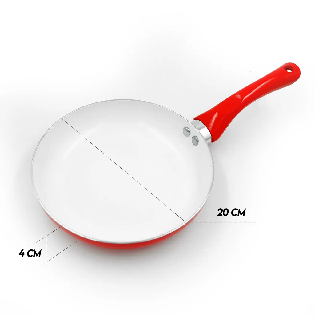 Pfannenset Keramik 5-tlg Bratpfannen Rot Neu 9 Pfannenset Keramik 5-tlg Bratpfannen Rot Neu – Bild 7