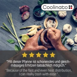 COOLINATO Bratpfanne 28cm Aus Edelstahl – Beschichtet -Günstiges Herd Genuss Geschäft f7989ba4b35e433ec357e562c658d5d5
