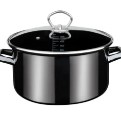 GSW Fleischtopf Profi-Black-Star Mit Glasdeckel 24cm